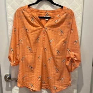 New! Croft & Barrow Print Blouse